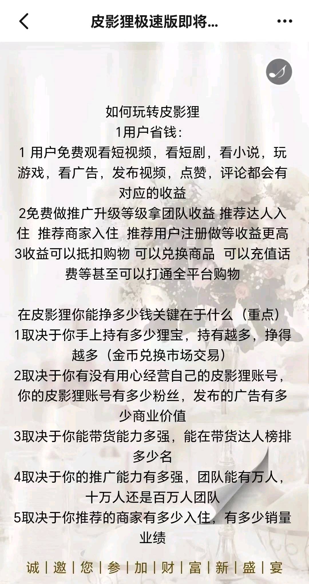 皮影狸极速版先发刚出一秒 ，打造2024最具商业价值app