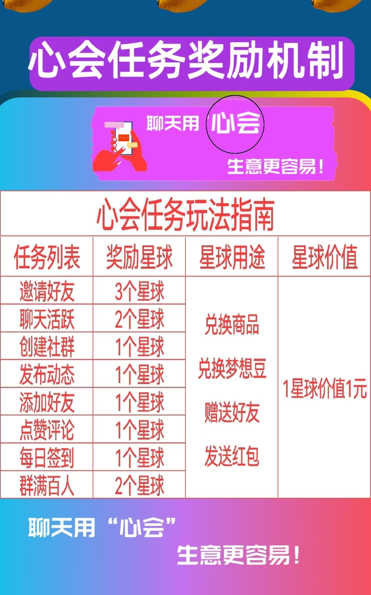 心会社交首码，免费建群捡红包